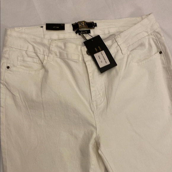 L&B white sequin flare jeans. Size 12 NWT - Picture 6 of 16